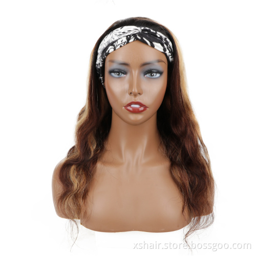 Top Virgin Kinky Curly 150% Density Headband Wigs Natural Color 100% Human Hair for Black Women